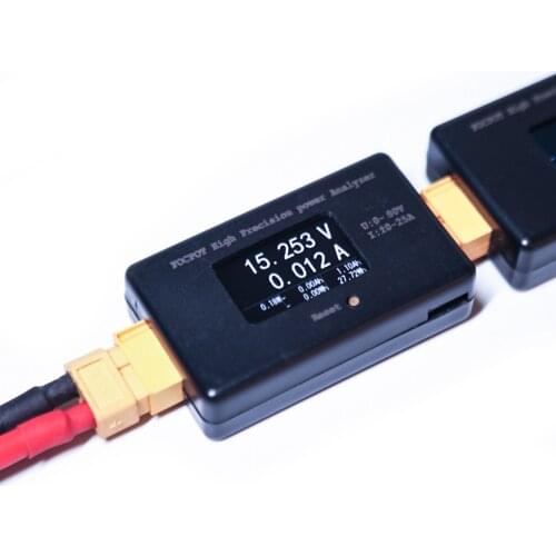 High Precision DC Voltage Current Power Analyzer ±25A 0-90V RC Power tester Watt Meter with LCD Bidirectional Current test