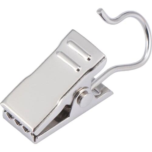 10Pcs\set Stainless Steel Curtain Clips on Hook Hanging Clothes Peg Laundry Clothes Clip Hanger Laundry Storage Organization