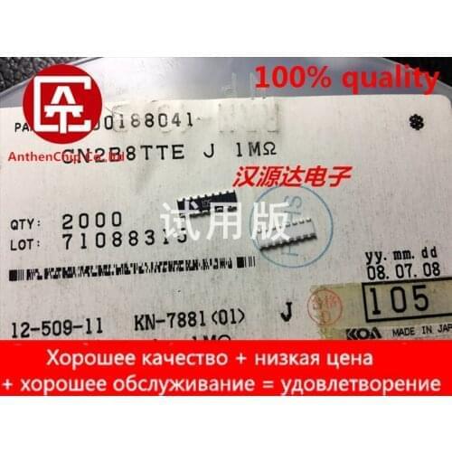 10pcs real orginal new CN2B8TTE105J SMD exclusion 1206x8 1M 5% 16P8R silk screen 105 concave foot KOA