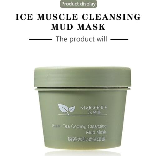 100g Green Tea Cooling Deep Cleansing Mud Mask Moisturize Reducing Skin Blemishes Acne Blackheads Anti-aging Anti-wrinkle