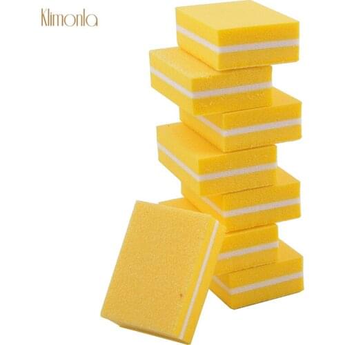 200pcs/lot Professional Nail File Yellow Sponge Nail Art Sanding Blocks UV Gel Polish Manicure Accessories Tools