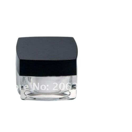 50G white+black acrylic square cream jar,cosmetic container,,cream jar,Cosmetic Jar,Cosmetic Packaging