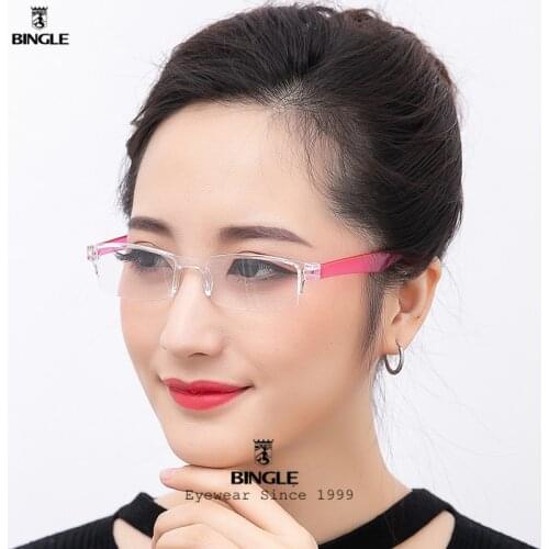 BINGLE Half-rim Small Reading Glasses Men Women Unisex Presbyopia Magnet Eyewear Slim +1.5 +2.0 +2.5 +3.0 +3.5 +4.0 2020 Reader