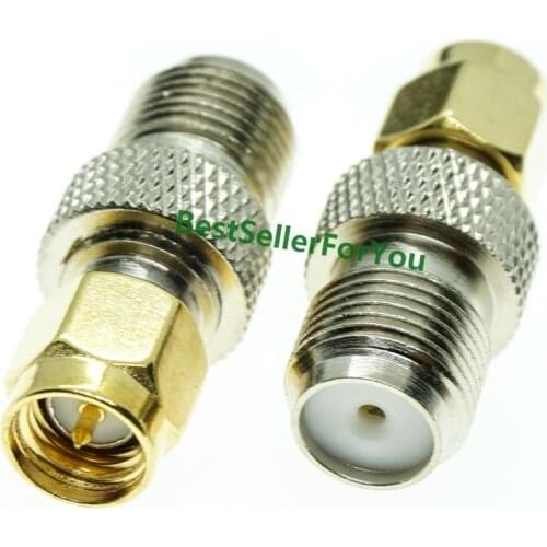 F Type Female Jack To SMA Male Plug Coax Coaxial Connector RF Adapter
