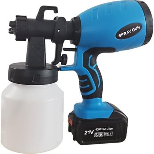 KKmoon 800ML Cordless Paint Sprayer Handheld HVLP Paint Spray Gun with Flow Rate Control 3 Modes for Fence Cabinet Furniture