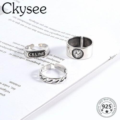 Ckysee Individuality 925 Sterling Silver Rings High Quality Queen Avatar Design Rings For Women Original Fine Jewelry