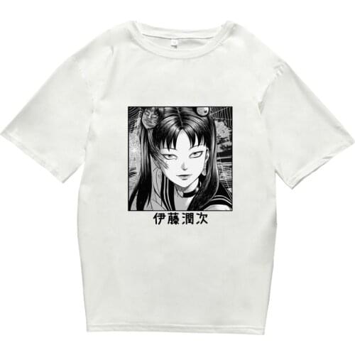 Fashion Girls T-Shirt Tomie Junji Ito Cool Style Printed Anime Clothing Harajuku Unisex Student Daily Tops