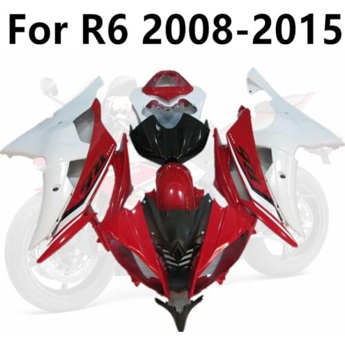 Motorcycle for YAMAHA R6 2008-2015 Red Engraving Gradient Letters YZF600 08-09-10-11-12-13-14-15 Cowling Full Fairing Kit