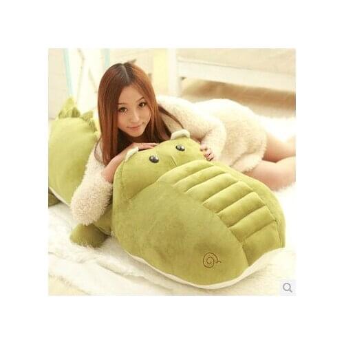 Stuffed animal crocodile army green crocodile plush toy about 140cm doll huge 55 inch toy throw pillow cushion toy t724