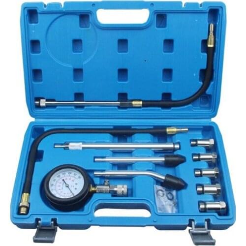 Engine Cylinder Compression Tester Kit Cylinder Tester Professional Petrol Engine Cylinder Tester Kit with M10 M12 M14 M16 M18