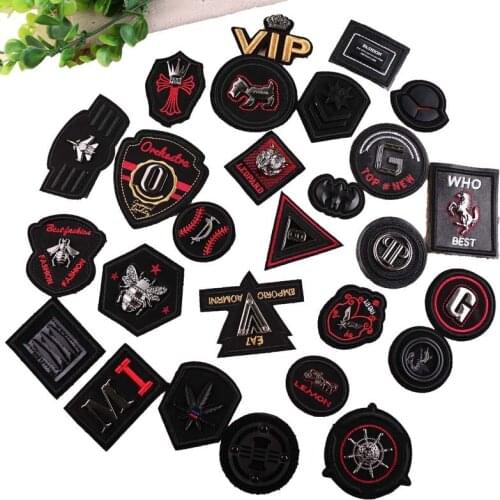 Sewing Leather Metal 3D Embroidery Garment Patch Clothes Bag Badge Jeans Custom Sticker Fashion People Handmade DIY Applique