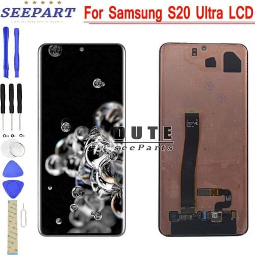 Original 6.9'' 5G For Samsung Galaxy S20 Ultra Lcd Display With Touch Screen Ditigitizer For Galaxy S20 UltraLcd For S20Ultra 5G