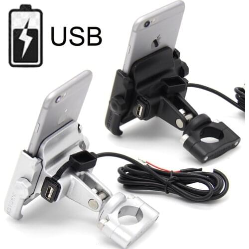 USB Charging Mobile Phone Holder Motorcycle Bicycle Stand Rotatable For BMW R1200GS G310GS F700GS F800GS R NINE T F750GS F850GS