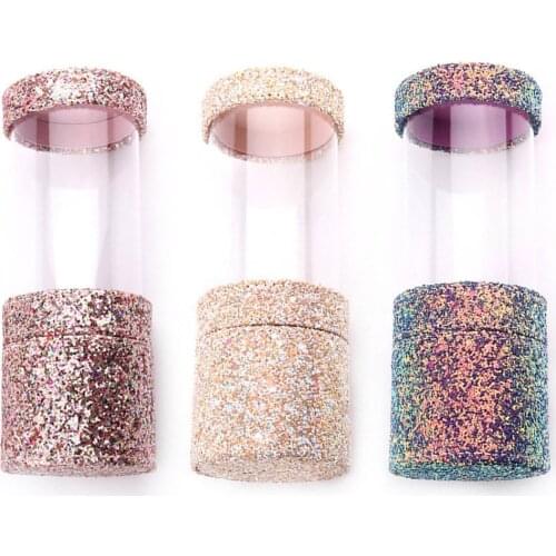 Transparent Cosmetic Box Sequined Visible Dust Proof Makeup Brush Storage Eyebrow Pencil Lipstick Holder Makeup Brush Holder