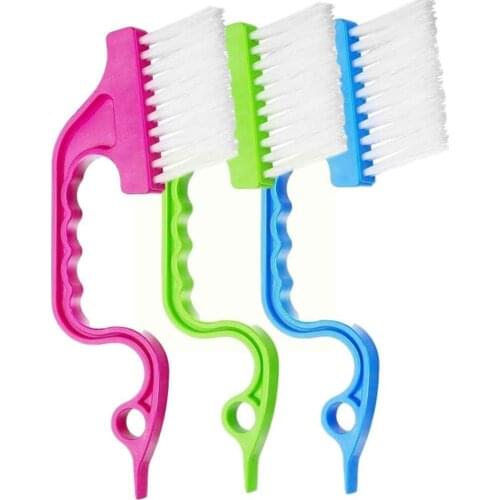 Hand-held Groove Gap Cleaning Brush Cleaning Tool For Track Gap Hand Tools Window Kitchen Brushes Shaped Door Cleaner Swan H8X6