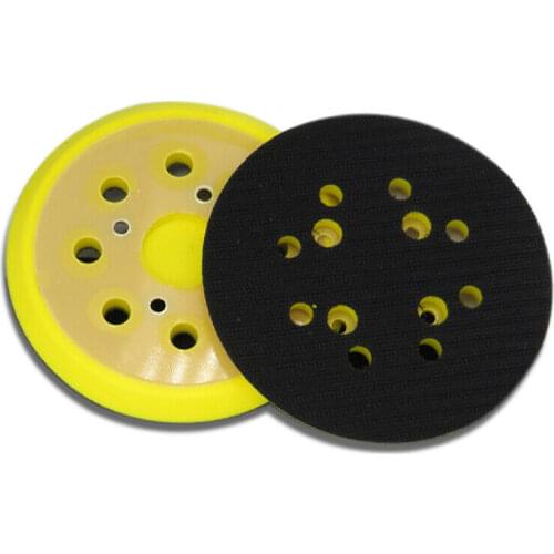 5 Inch 125MM 8 Holes Backup Sanding Pad Sanding Disc Hook Loop Backing Grinding Polishing Pad Abrasive Tools