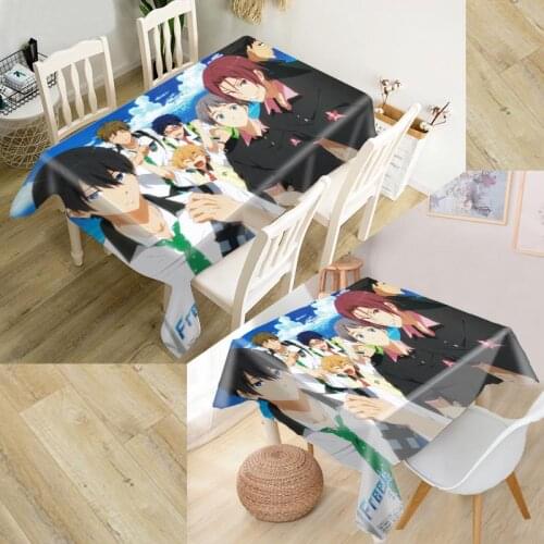 Free Eternal Summer Ova Tablecloth 3D Oxford Fabric Square/Rectangular Dust-proof Table Cover For Party Home Decor TV Covers