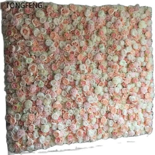 TONGFENG 8pcs/lot Artificial silk rose peony 3D flower wall wedding backdrop decoration flower runner wedding decoration
