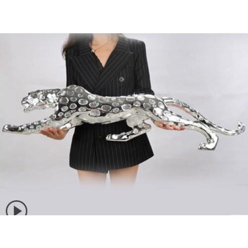 Leopard decoration opening European family living room TV cabinet home Gold Leopard Housewarming opening gift crafts