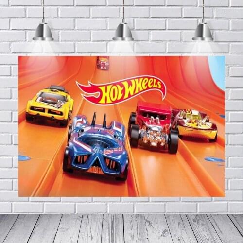 Photo Backdrop Hot Wheels Beautiful Colorful Toy Cars Party Personalized DIY Custom Photo Studio Props Background Vinyl