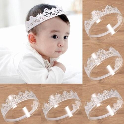 12 PCS/LOT, Infant Baby Girls Soft Elastic Lace Headband, Lace Flower And Sequins Elastic Turban Hairband Baby Hair Accessories