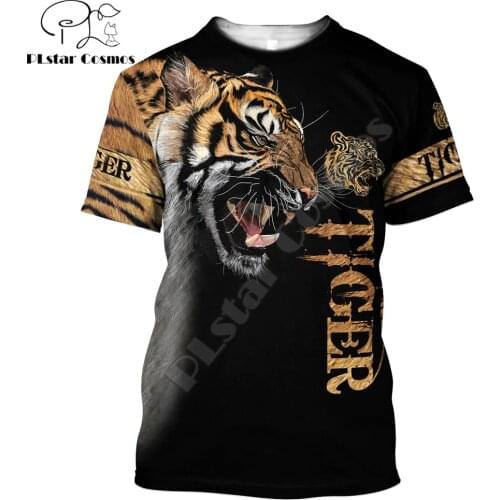 2021 Summer Men t-shirt Premium Tiger Skin 3D Printed T-Shirt Harajuku Casual short Sleeve Tee shirts Unisex tops QDL014
