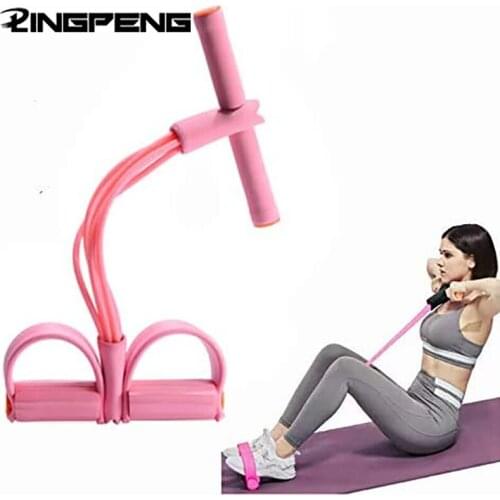 4 Resistance Band Fitness Elastic Pull Rope Exerciser Abdominal Home Gym Exercise Fitness Fitness Band Elastic Band