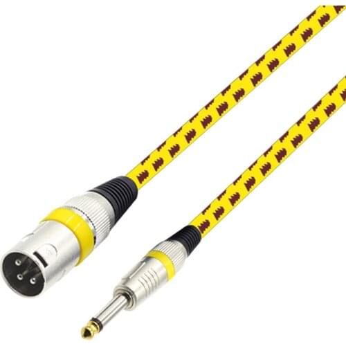 6.5MM male to XLR 3 pin male audio cable,6.35MM to XLR The microphone is connected to the amplifier audio cable