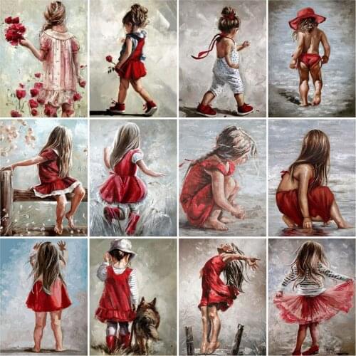 EverShine Full Square Drill Diamond Painting Girl Diamond Embroidery Portrait Picture Of Rhinestones Needlework Home Decorations