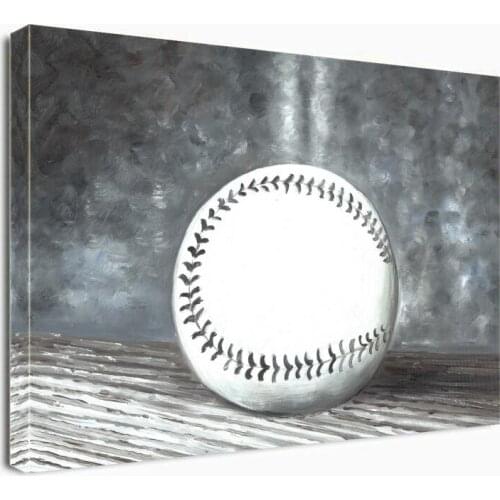 Baseball Rustic Sport Panel - Oil Painting on Canvas - Canvas Art Wall Decor Hand Painted Oil on Canvas Paintings Sports art