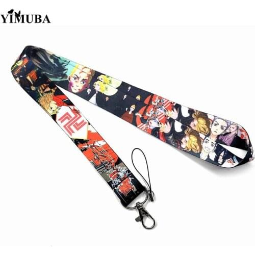 Anime Tokyo Revengers Cosplay Lanyards Keychain Fans Gift Manjiro Ken Chifuyu Takashi Kazutora Keisuke Pattern Webbing Key Chain