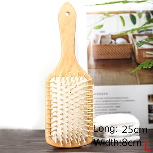 Massage Wooden Comb Healthy Paddle Cushion Hair Loss Vent Brush Hairbrush Comb Scalp SPA Hair Care Healthy Bamboo Comb Wholesale