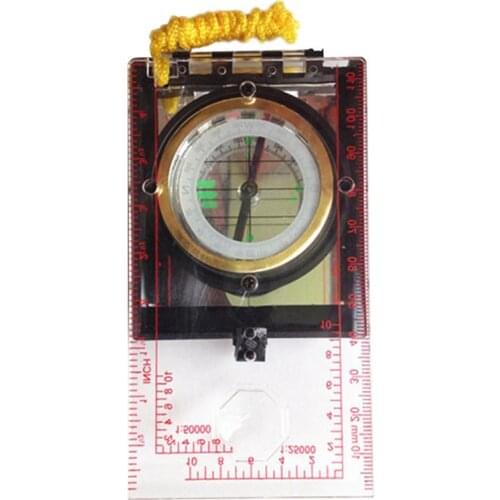 Camping Orienteering Compass Navigation Map Reading Compass Portable Magnifying with lanyard mirror