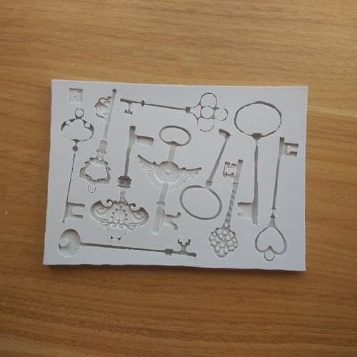 Key Shape Silicone Cake Mould Chocolate Cupcake Decoration Tool Fondant Cake Decorating Tools Baking Tool SQ16376