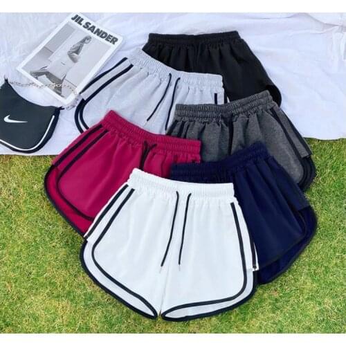 Cotton running sports shorts female summer high waist casual Large Size Outer Wear Fitness Shorts Pajamas home sleeping Pants