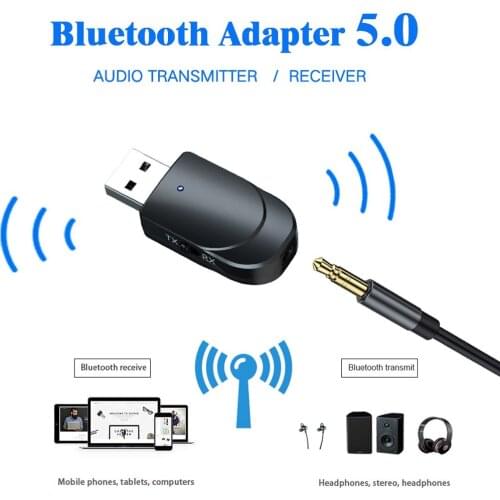 KN330 2-In-1 Bluetooth Receiver Transmitter With Switch USB Bluetooth Audio 3.5 Transmitter Adapter For TV/PC Headphone Speaker