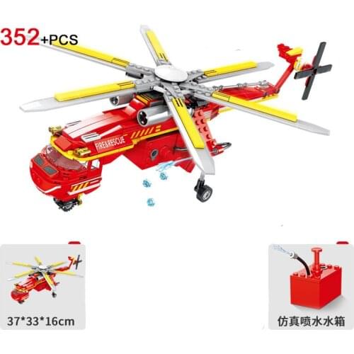 City Creative Series Fire Rescue Series Fire Fighting Aircraft Fireman DIY Model Building Blocks Bricks Toys Gifts