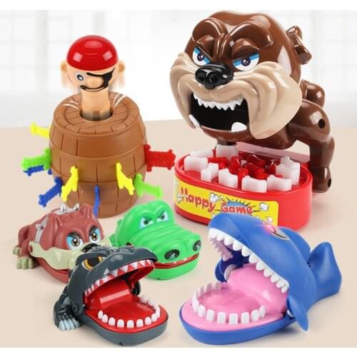 Creative Jokes Mouth Teeth Alligator Bite Hand Toy Funny Crocodile Pulling Teeth Children Toy Classic Biting Finger Family Game