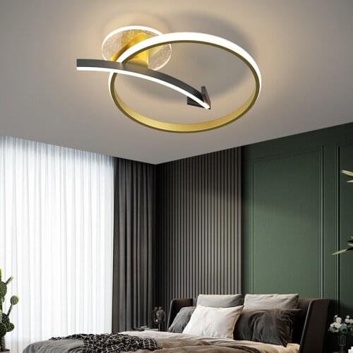 Circle LED Ceiling light for Living room Dining room Bedroom Kitchen Surface mount home Chandelier Ceiling lamp Copper body