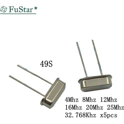 HC-49S Crystal Oscillator electronic Kit resonator ceramic quartz resonator hc-49 DIP 7 kinds X 5pcs 32.768K 4 8 12 16 20 25 MHZ