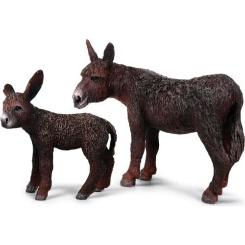 Donkey Animal Model Action Figure Simulation Wild Animal Action Figures Collection PVC Childrens Cognitive Toys