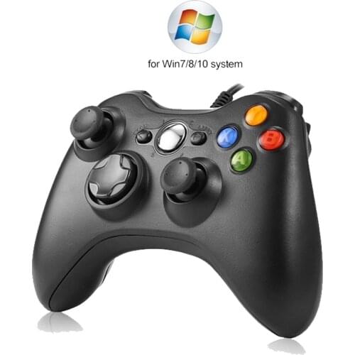 USB Wired Vibration Gamepad Joystick For PC Controller For Windows 7 / 8 / 10 for Xbox 360 Joypad Games Hot Selling Black White