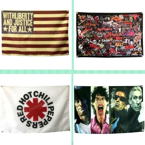 Rock\jazz\heavy metal Shabby chic Rock poster flag banner tapestry cloth painting Mural Bar Cafe Bedroom Background Decor