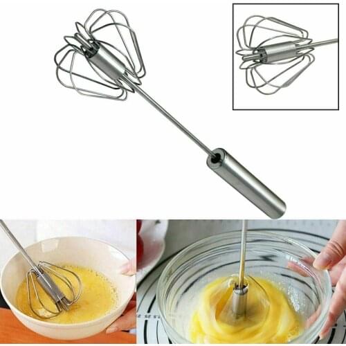 Stainless Steel Turbo Hand Held Whisk Tool Auto Rotating Whip Mixes Cream Eggs