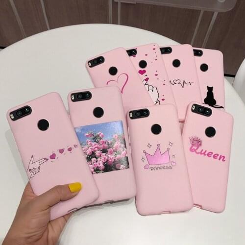For Xiaomi Mi A1 Case Cute Pink Love Heart Silicone Case Coque For Xiomi Xiaomi Mi 5X A1 5 X A 1 Mi5X MiA1 Case Soft Back Bumper