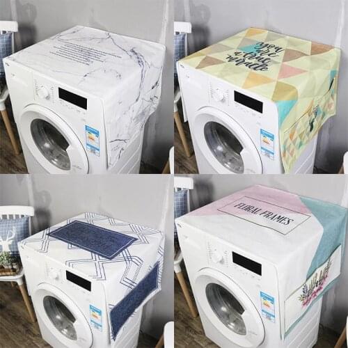 Nordic Simple Geometry Washing Machine Dust Protection Cover Cover Cloth Refrigerator Cover Cloth Home Decoration