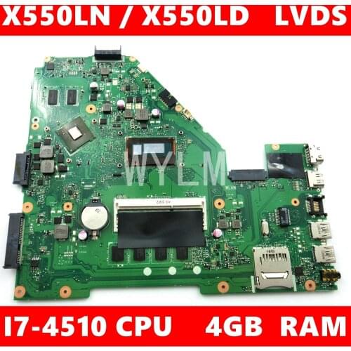 X550LN I7-4510CPU GT840M/2GB mainboard REV2.0 For ASUS X550L X550LN X550LNV R510LD R510LN R510LD Laptop motherboard 100% Tested