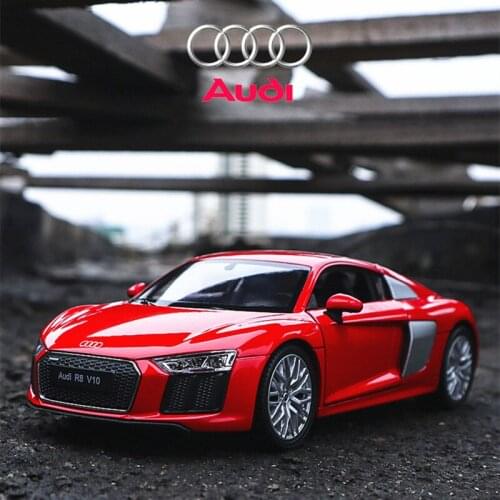 1:24 Scale AUDI R8 Alloy Sports Car Model Diecasts Metal High Simulation Toy Vehicles Racing Car Model Collection Childrens Gift