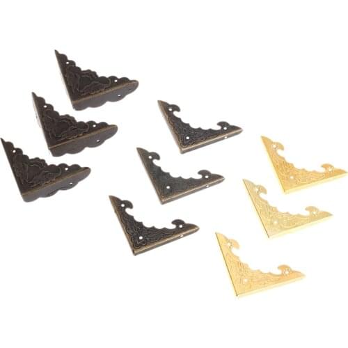 12Pcs/lot Box Corners Bat Flower Lace Decorative Protector Antique Bronze/Gold Bracket Metal Book Albums Protectors Scrapbooking