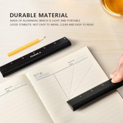 15/30CM Water Drop Woodworking Scribe Ruler Metric Aluminum Alloy Drawing Drawing Cutting Paper Lean Ruler Measuring Tool